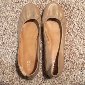 A.n.a shoes. Have about 1/2 inch heel. Never worn